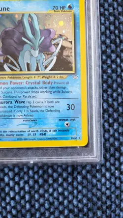 Pokemon Suicune Neo Revelation Holo Rare #14 PSA 9 Mint - Image 4