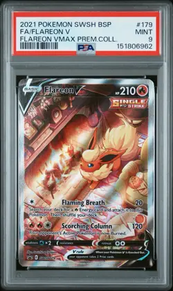 Pokemon Sword & Shield Flareon V SWSH179 Promo PSA 9 - Image 1