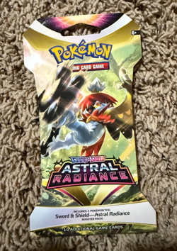 SEALED Sleeved Pokemon Booster Pack- Sword & Sheild Astral Radiance - 2022 - Image 1