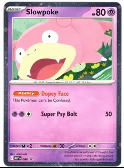 Slowpoke MEP 086 NM - Black Star Promo - Pitch Black Checklane Promo Pokemon TCG - Image 1