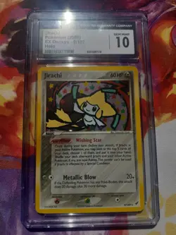 2005 Pokemon Jirachi Holo Rare EX Deoxys 9/107 CGC 10 Gem Mint - Image 1
