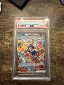 2024 POKEMON TWM EN-TWILIGHT MASQUERADE #214 GRENINJA EX PSA 9 - Image 1