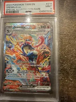 2024 POKEMON TWM EN-TWILIGHT MASQUERADE #214 GRENINJA EX PSA 9 - Image 3