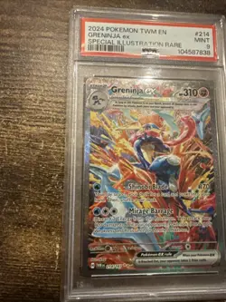 2024 POKEMON TWM EN-TWILIGHT MASQUERADE #214 GRENINJA EX PSA 9 - Image 4