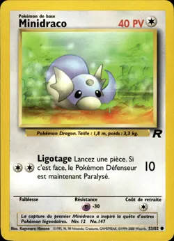 Dratini (Minidraco) - French WOTC Team Rocket 53/82 - LP - Pokemon - Image 1