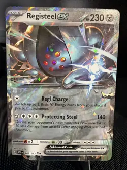 Registeel ex 145/217 Ascended Heroes Holo Double Rare Pokemon English Near Mint - Image 1