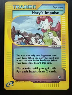 Pokemon Mary's Impulse 142/165 Expedition Base Set Reverse Holo (LP) - Image 1