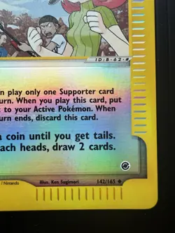 Pokemon Mary's Impulse 142/165 Expedition Base Set Reverse Holo (LP) - Image 5