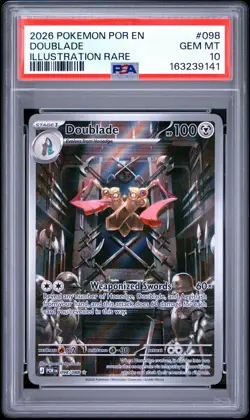 2026 POKEMON POR EN-PERFECT ORDER ILLUSTRATION RARE #098 DOUBLADE PSA 10 - Image 1