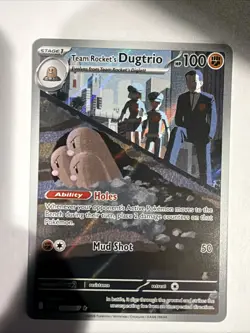 Team Rocket's Dugtrio 239/217 Illustration Rare Pokemon - Mega E Ascended Heroes - Image 1
