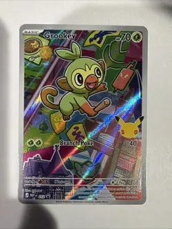 The Pokemon First Partner Illustration Series 2 Grookey 052 Promo - Image 1