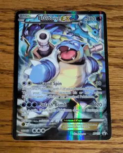 2016 Pokemon XY Blastoise EX XY122 Black Star Promo Holo VG Condition Full Art - Image 2