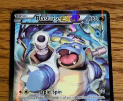 2016 Pokemon XY Blastoise EX XY122 Black Star Promo Holo VG Condition Full Art - Image 3