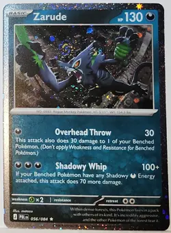 Swirls 🌀 Zarude 056/084 Cosmos Holo Bleed Error Rare Pokemon TCG ✨ - Image 1