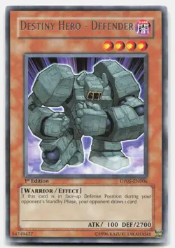 Destiny Hero - Defender DP05-EN006 Aster Phoenix Yu-Gi-Oh 1st Edition NM/M - Image 1