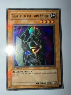 Yu-Gi-Oh Gearfried the Iron Knight PSV-101 1st Edition Super Rare HP Holo - Image 1