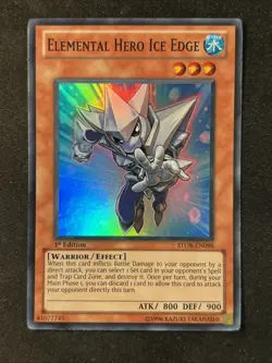 Elemental Hero Ice Edge - STOR-EN098 - Super Rare 1st Edition NM/Mint Yugioh - Image 1