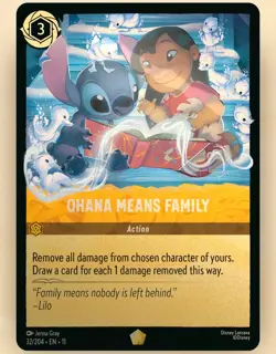 Disney Lorcana OHANA MEANS FAMILY • 32/204 • Legendary COLD FOIL • NM Pack Fresh - Image 1