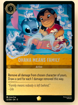 Disney Lorcana OHANA MEANS FAMILY • 32/204 • Legendary COLD FOIL • NM Pack Fresh - Image 2