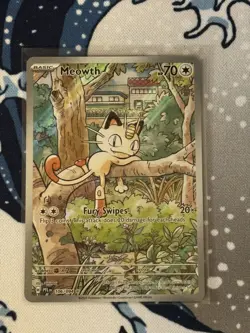 Meowth Illustration Rare Holo ME02: Phantasmal Flames 106/094 Pokemon card NM - Image 1