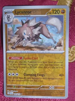 REVERSE FOIL Lycanroc 085/159 Scarlet & Violet Journey Together Pokemon card tcg - Image 1