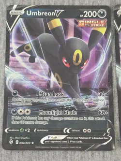 Pokemon TCG 094/203 Umbreon V Evolving Skies 2 Card Holographic Lot - Image 3