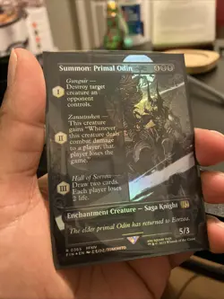 Summon: Primal Odin (Borderless) Final Fantasy Foil - Image 2