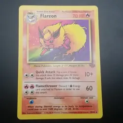 Flareon 19/64 - Jungle - Rare Non-Holo - VINTAGE WOTC Pokemon CARD - NM - Image 1