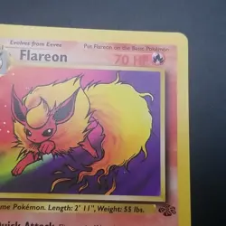 Flareon 19/64 - Jungle - Rare Non-Holo - VINTAGE WOTC Pokemon CARD - NM - Image 3