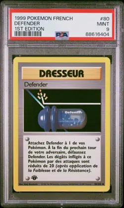 PSA 9 1st Edition Defender French Base Set - Pokemon Card - MINT - Image 1