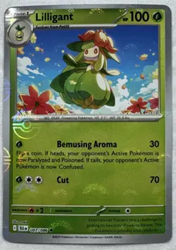 Pokemon TCG Lilligant (Poke Ball Pattern) Uncommon SV: Black Bolt 007/086 NM - Image 1