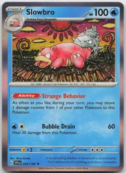 Slowbro 043/198 Rare Scarlet & Violet Pokemon Holo Near Mint - Image 1