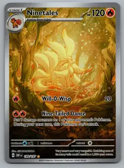 Ninetales 199/197 Illustration Rare Obsidian Flames Pokemon Holo Near Mint - Image 1
