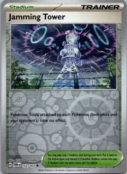 Jamming Tower 153/167 Uncommon Twilight Masquerade Pokemon Reverse Holo NM - Image 1