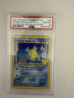 Pokemon 2021 Shining Magikarp 66/64 Holo Celebrations GEM MINT PSA 10 - Image 1