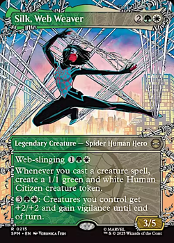 Silk, Web Weaver (Borderless) - 0215 - Marvel's Spider-Man MTG - NM/M - ShipsNow - Image 1