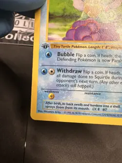 Squirtle SHADOWLESS 1st Edition #63/102 Pokemon Base Set MP - Image 4