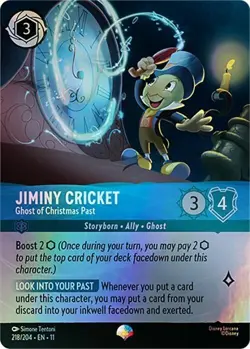 Jiminy Cricket - Ghost of Christmas Past (Epic) 218/204 Winterspell Holo - Image 1