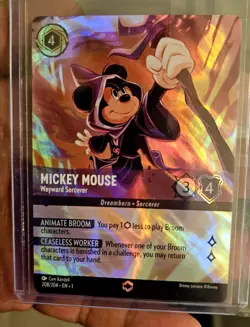 Lorcana Mickey Mouse Wayward Sorcerer 208/204 | ENCHANTED | The First Chapter - Image 1