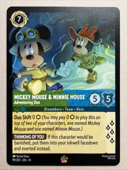 Lorcana Mickey Mouse & Minnie Mouse Adventuring Duo 99/207 Attack of the Vine NM - Image 1