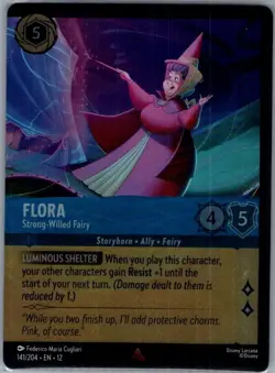 Flora - Strong-Willed Fairy 141/204 Foil Wilds Unknown - Lorcana - NM - Image 1