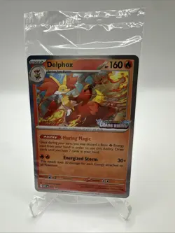 Sealed STAFF Mega Evolution Chaos Rising Promo Prerelease Pack 4 Pokemon Delphox - Image 1
