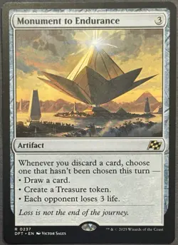 1x Monument to Endurance - Aetherdrift - NM - MTG - Image 1