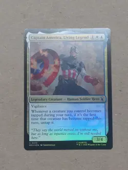 Captain America, Living Legend 210 Marvel Super Heroes Magic: The Gathering Foil - Image 1