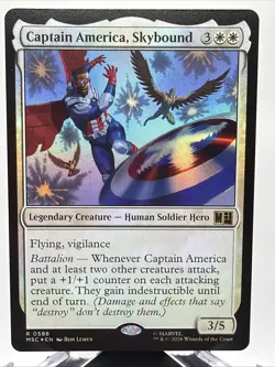 Captain America, Skybound - Foil R MTG Commander: Marvel Super Heroes M/NM - Image 2