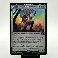 Captain America, Liberator Commander: Marvel Super Heroes MTG Foil Near Mint - Image 1