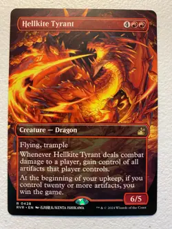 MTG 1x ANIME BORDERLESS Hellkite Tyrant # 428 Ravnica Remastered Magic the x1 NM - Image 1