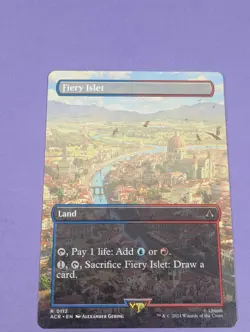 MTG Magic: Assassin's Creed: Fiery Islet Borderless #0112 Rare - NM - Image 1