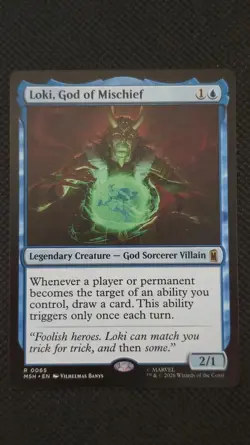 Loki, God of Mischief RARE 65 Marvel Super Heroes Magic: The Gathering - Image 1