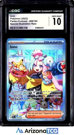 Pokemon 2023 Iono 269/193 SIR Paldea Evolved GEM MINT CGC 10 - Image 1